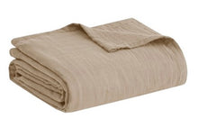 Cargar imagen en el visor de la galería, Colcha Caqui De Gasa 100% Algodón
