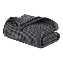 Cargar imagen en el visor de la galería, Colcha Waffle Gris Oxford 100% Algodón
