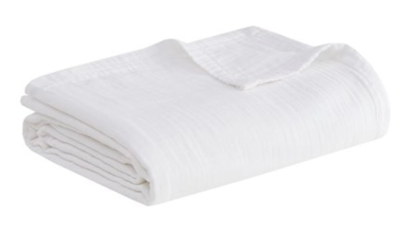 Colcha Blanca De Gasa 100% Algodón