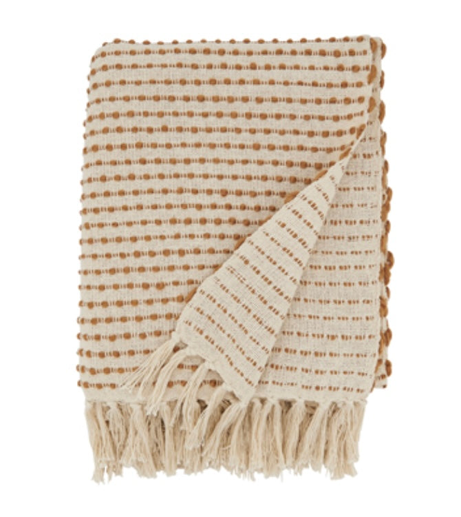 Frazada Crema con puntos Camel