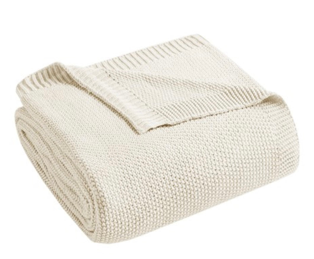 Blanket Crema Tejido de Arroz