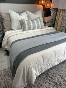 Blanket Gris Tejido de Arroz